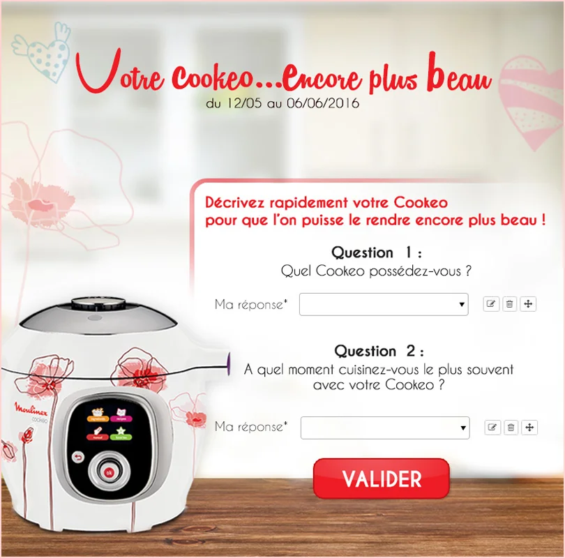 Jeu quiz cookeo