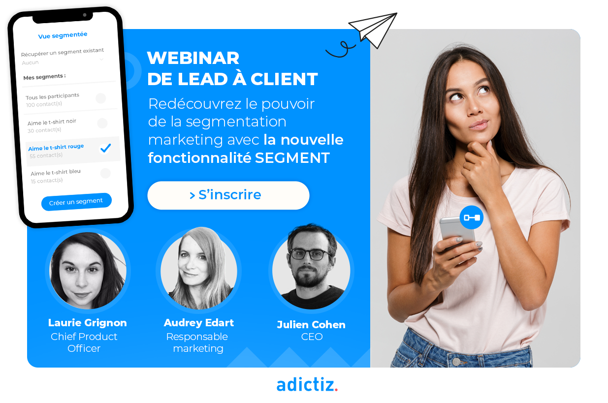 Inscription au webinar segment