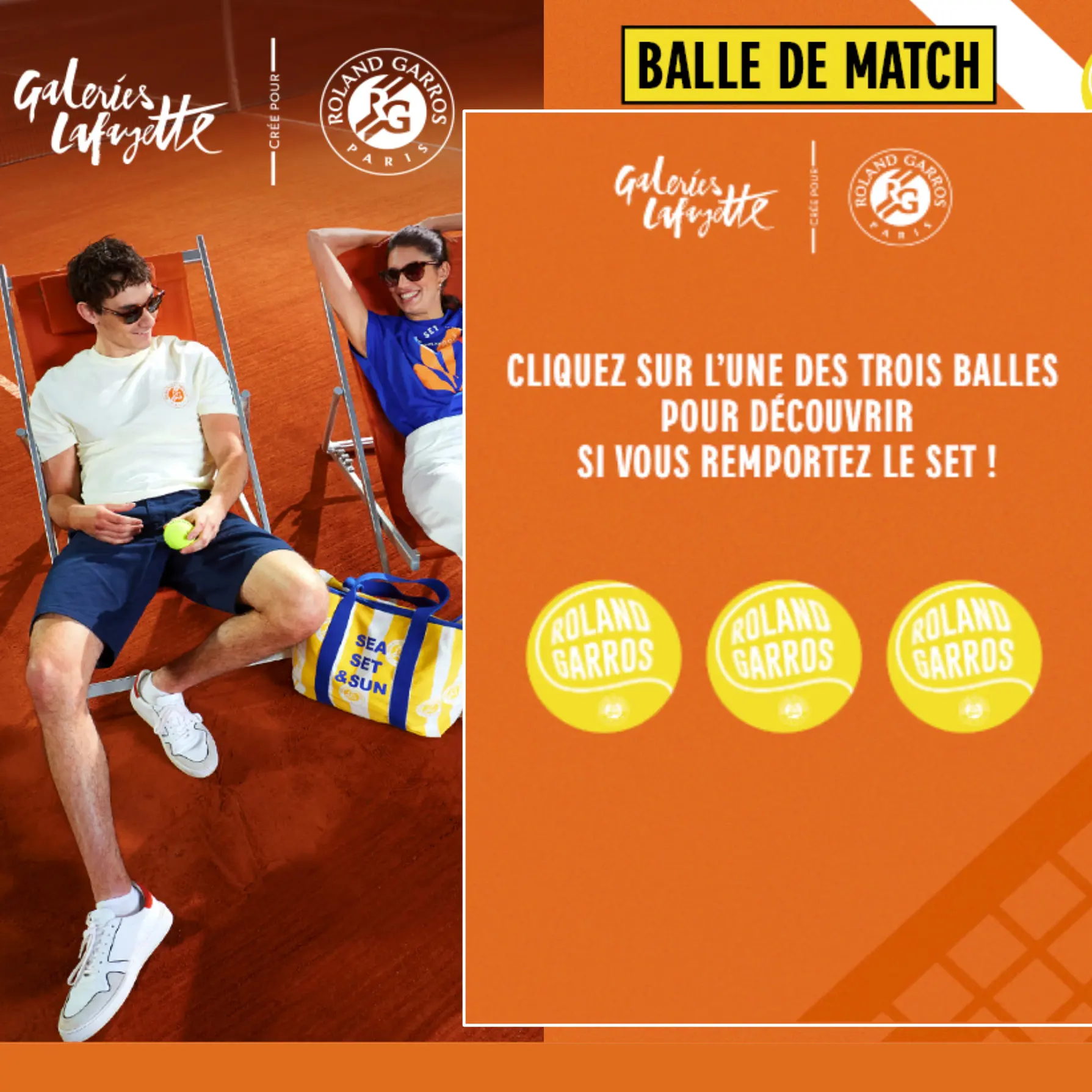 Galeries lafayettes roland garros tennis