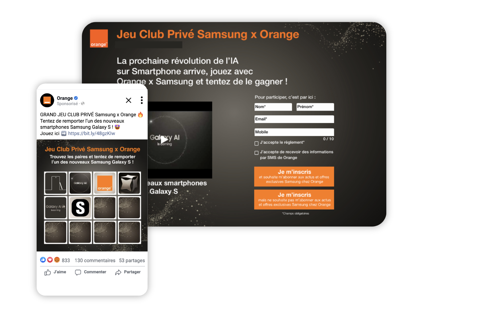 Orange - jeu club privé - marketing telecom