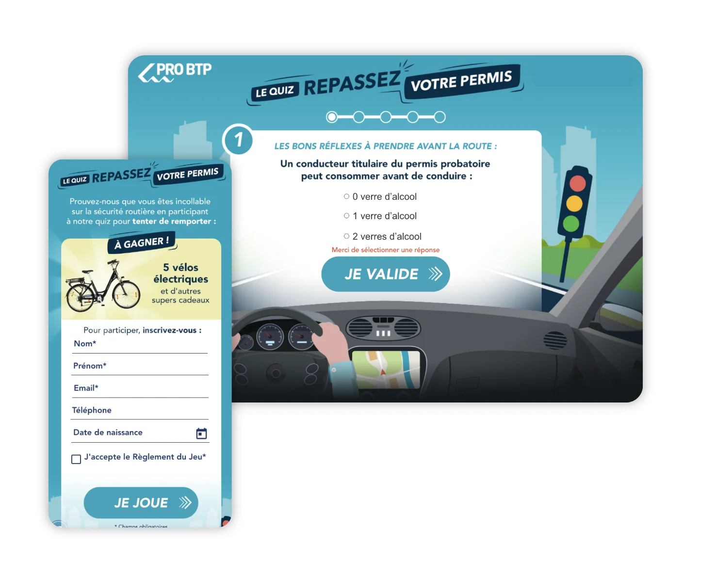 PRO BTP - quiz serious games