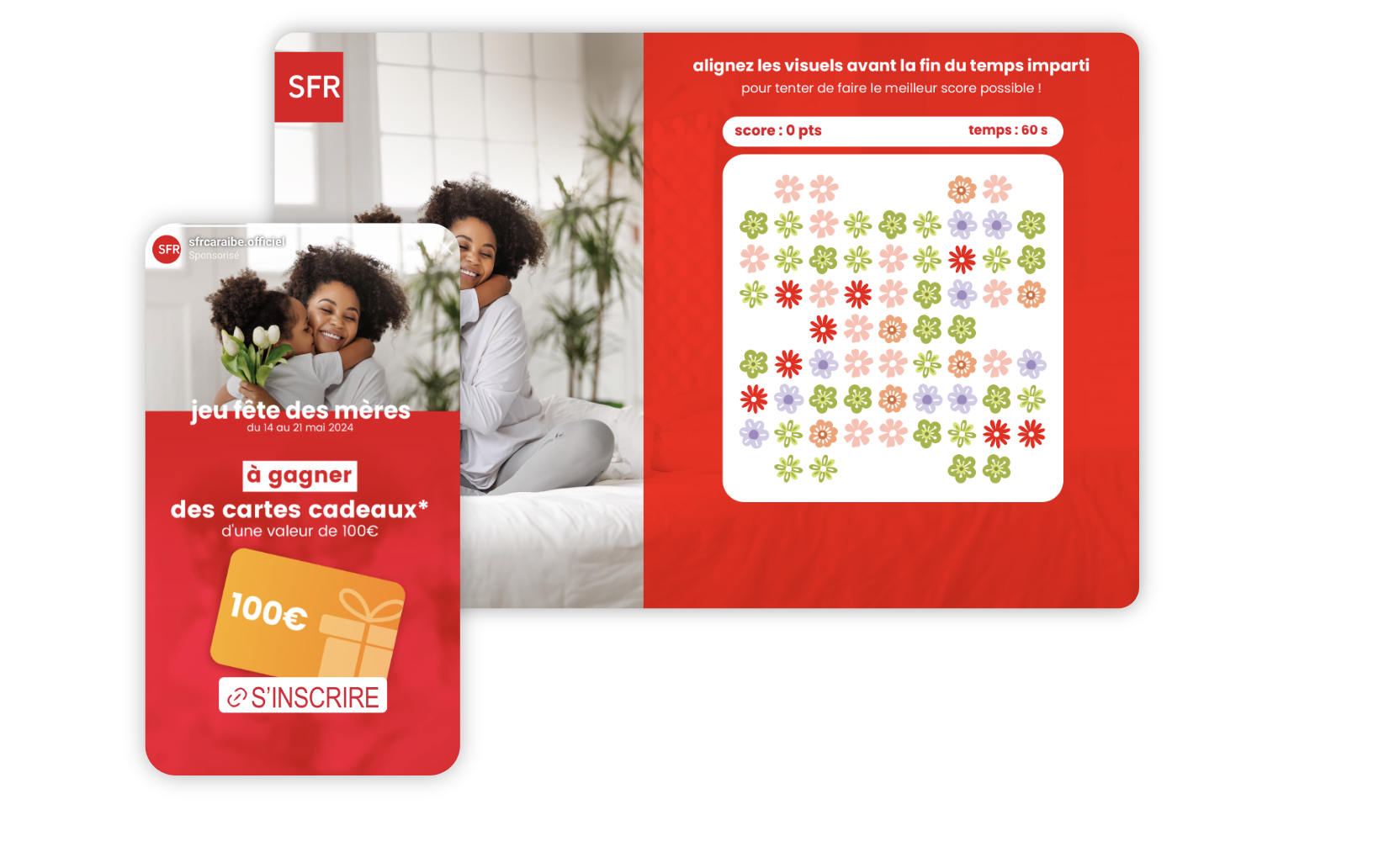 SFR Caraïbes - jeu fête des mères marketing télécom