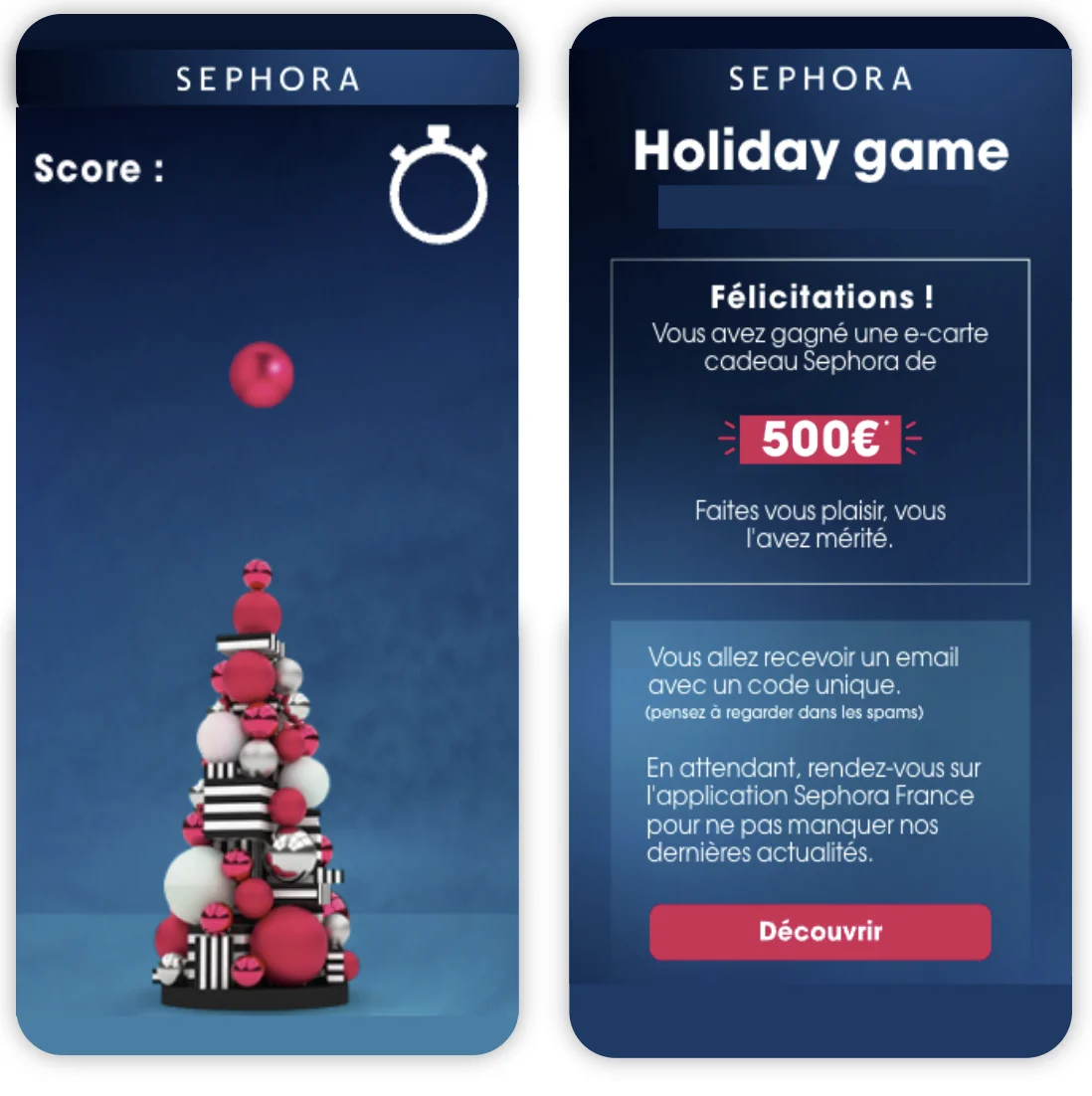 Sephora - Holiday Game - marketing international
