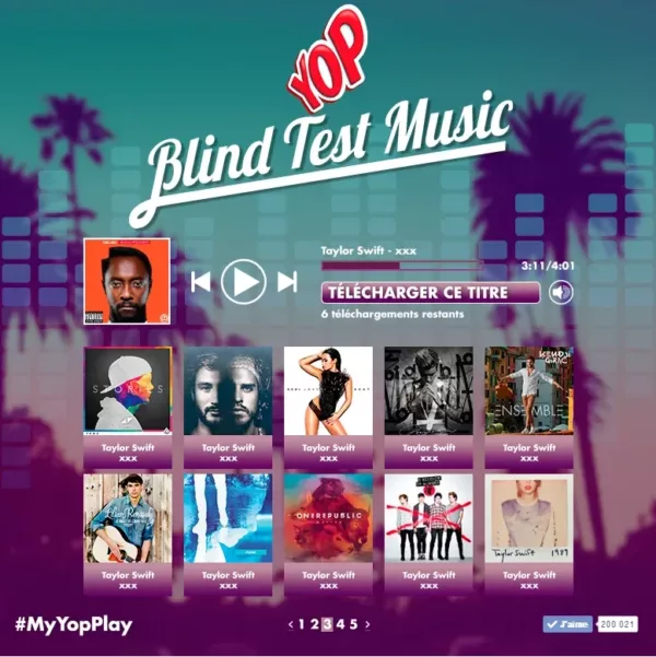 yop blindtest jeu concours marketing