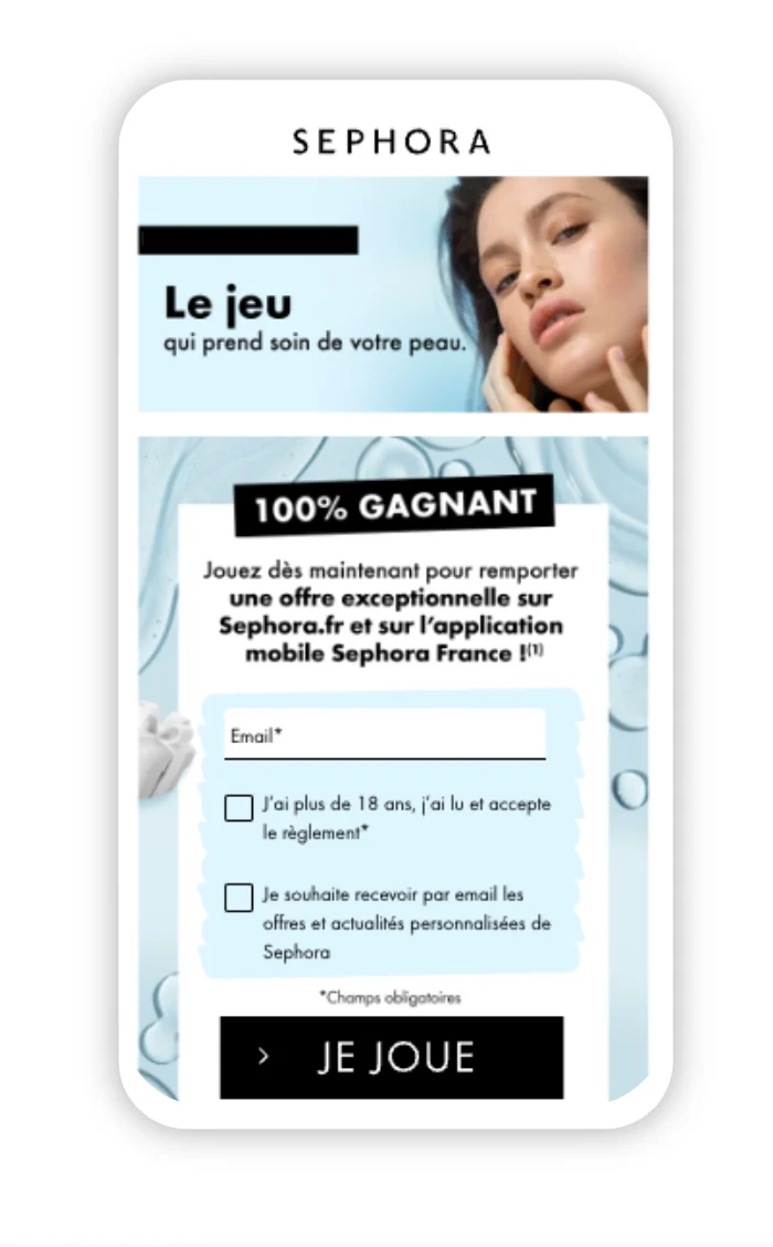 Sephora - juego marketing cosmético Sephora - juego marketing cosmético