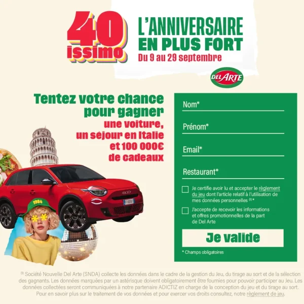 jeu concours anniversaire del arte