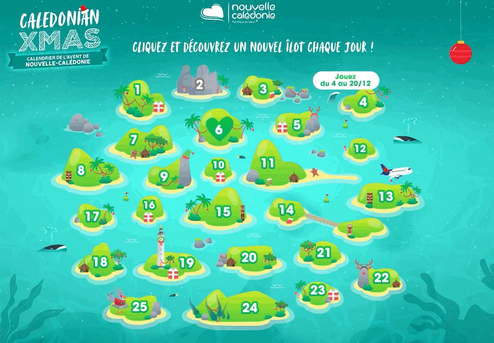 Calendrier gagnant nouvelle calédonie tourisme