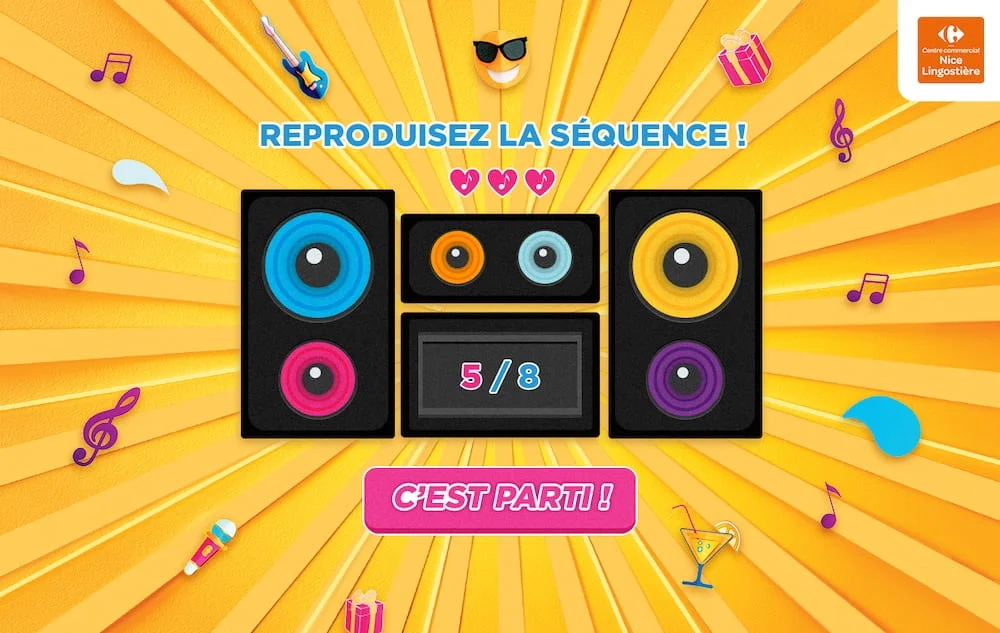 Carmila-MagicSummer-Simon Carrefour Simon game