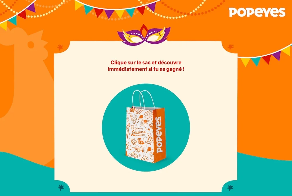 Popeyes Click and win
