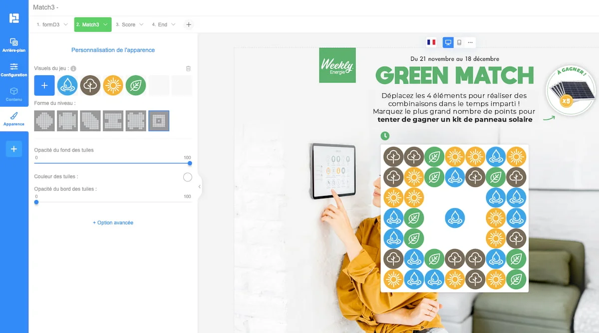 Match 3 à personnaliser