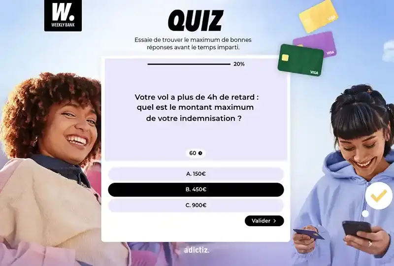 Le nouveau quiz sur Adictiz