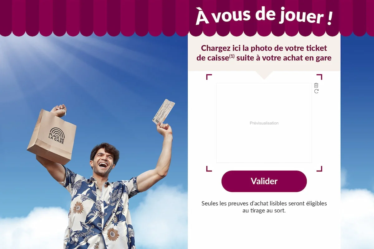 Jeu preuve d'achat buy and play SNCF