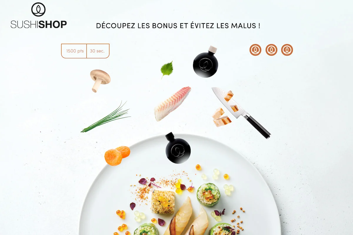 Jeu slicer sushi shop