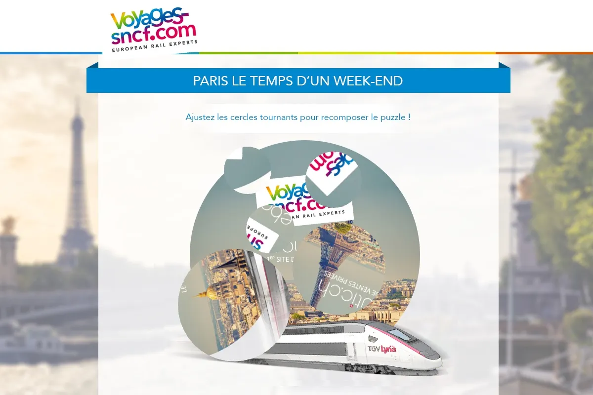 Juego de circle puzzle de sncf