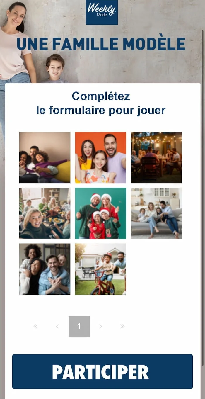 Juego de concurso de fotos móvil con Adictiz