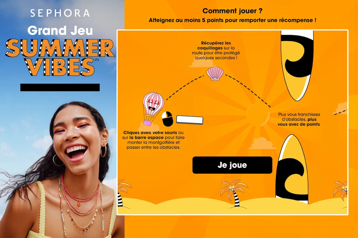 Juego de flappy de sephora