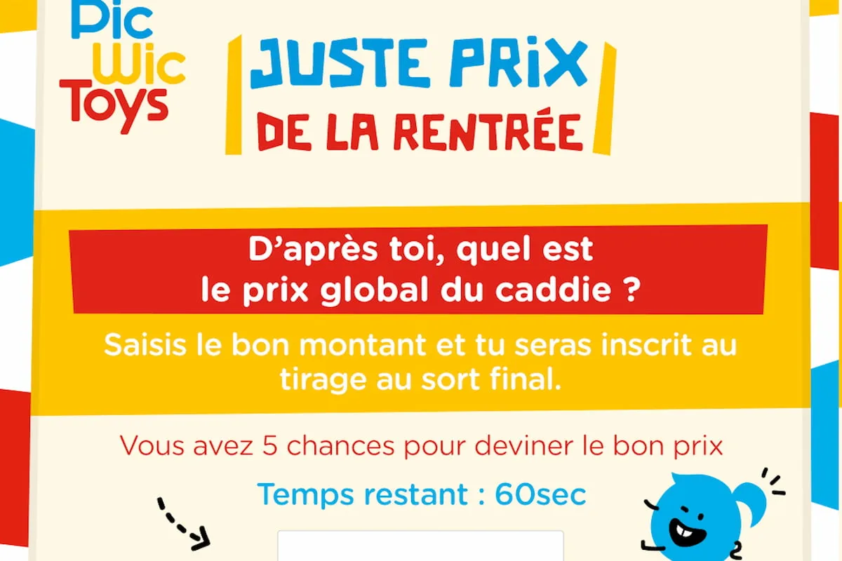 Jeu juste prix pic wic toys