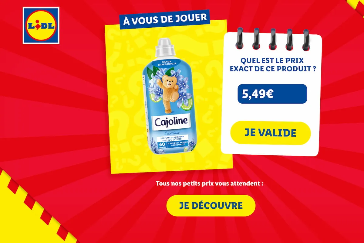 Jeu juste prix lidl