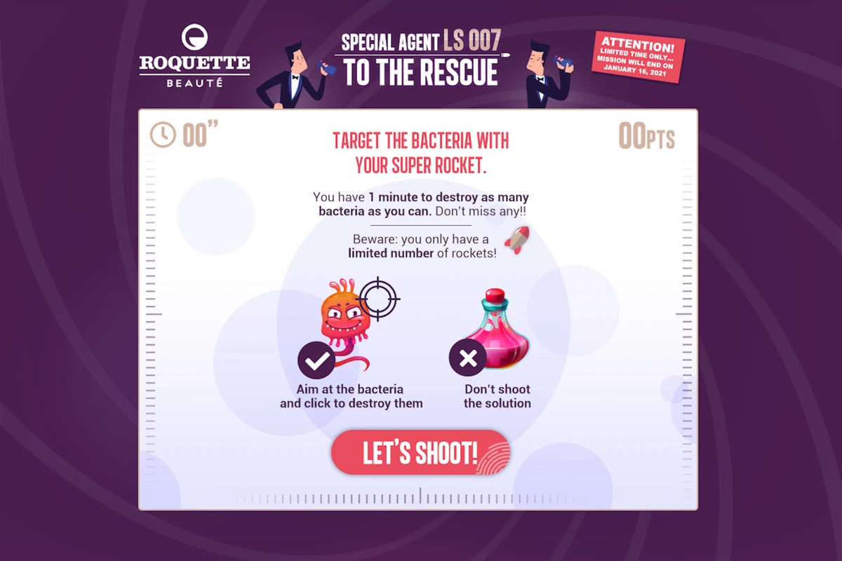 Roquette Beauté shooter game