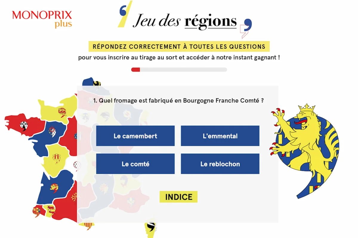 Jeu trivia Monoprix